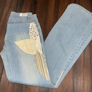 Buffalo David Bitton Y2K Flared Patchwork Floral Jeans 26
